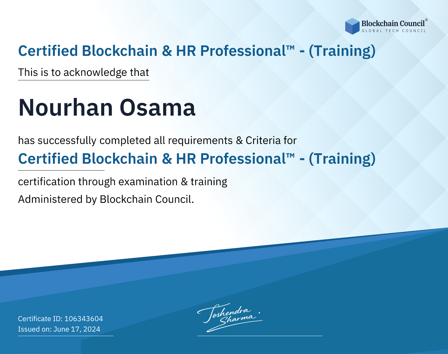 Certified Blockchain & HR Professional™ - (Training)