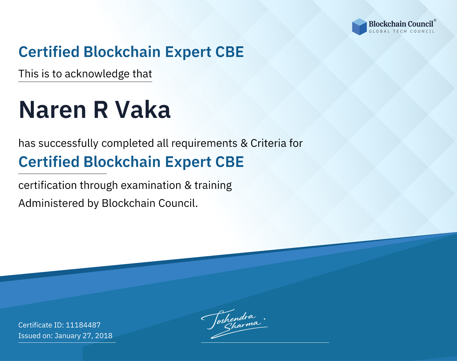 Certified Blockchain Expert CBE
