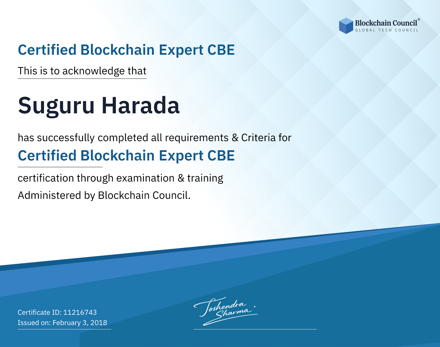 Certified Blockchain Expert CBE