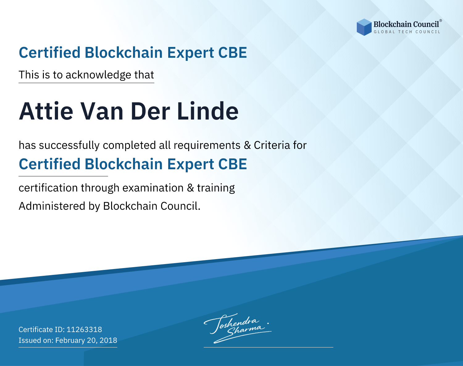 Certified Blockchain Expert CBE
