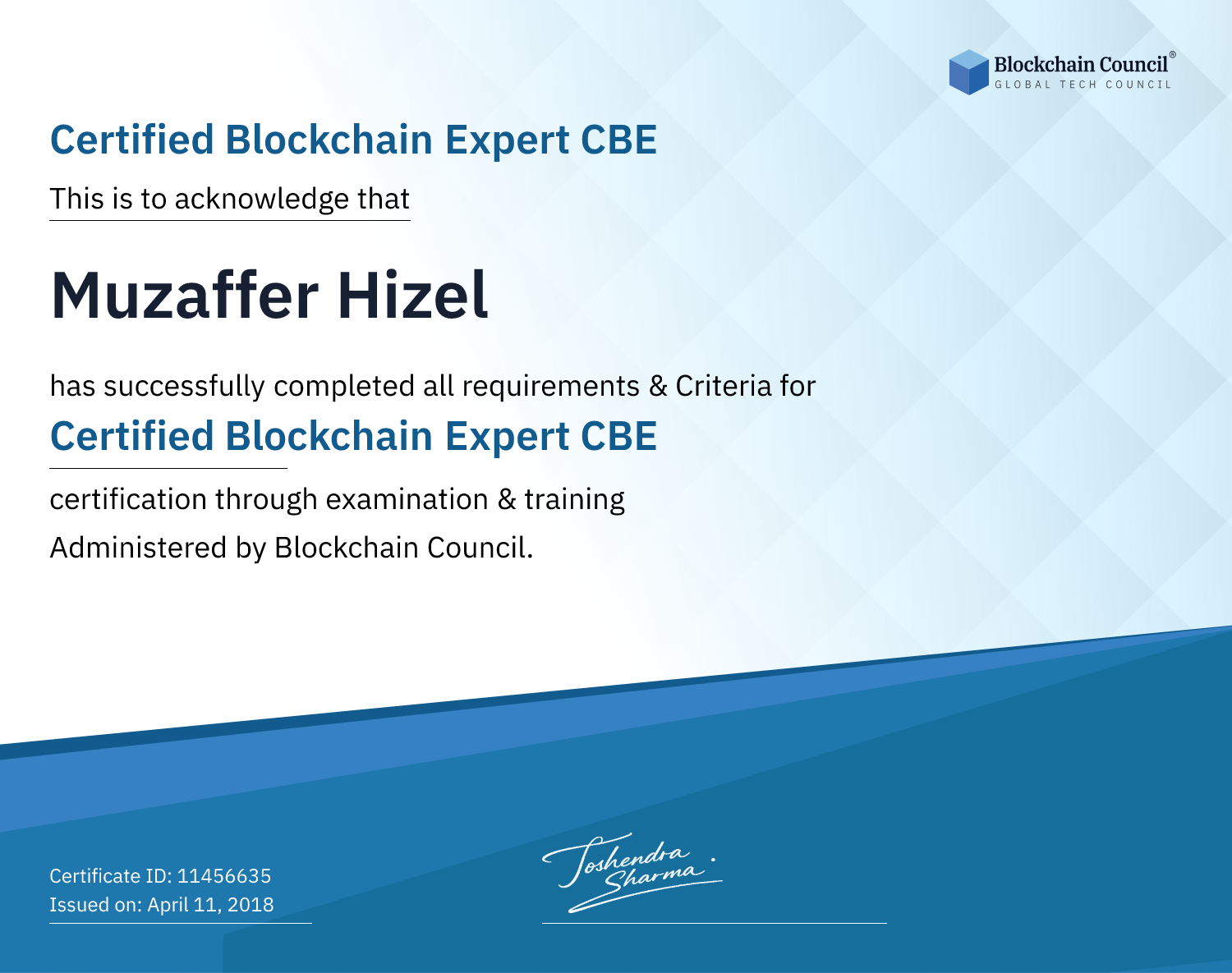 Certified Blockchain Expert CBE