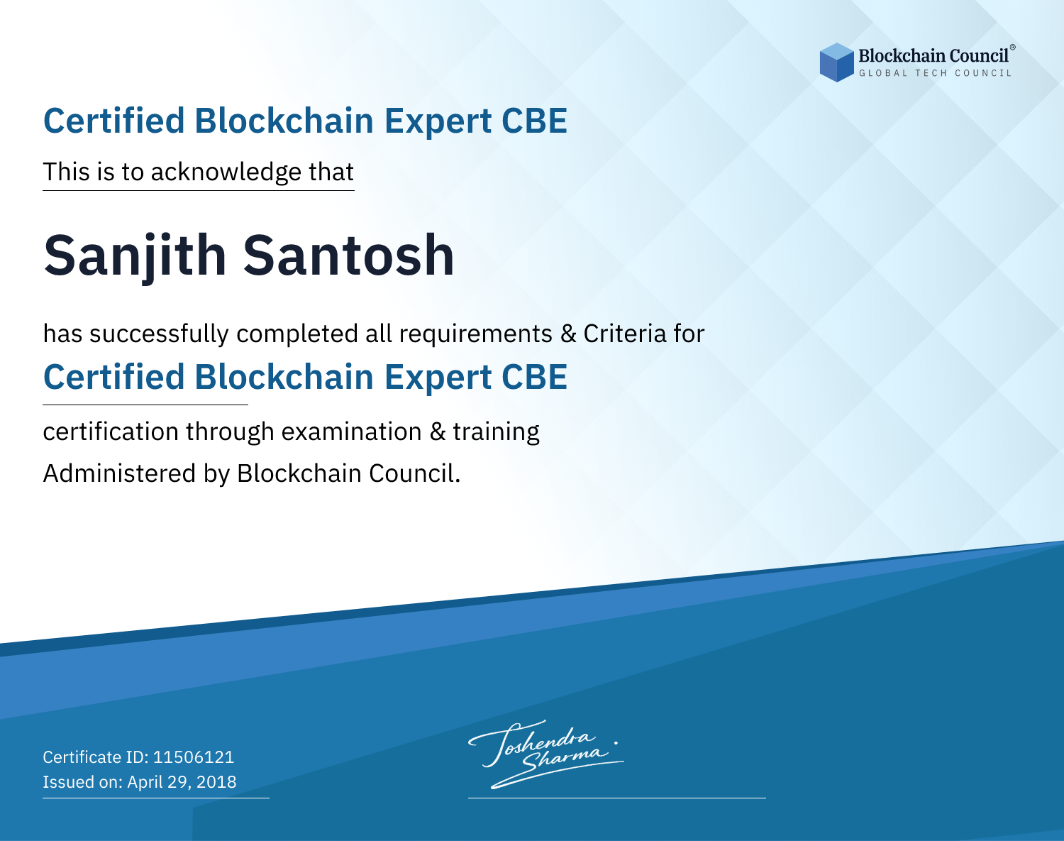 Certified Blockchain Expert CBE