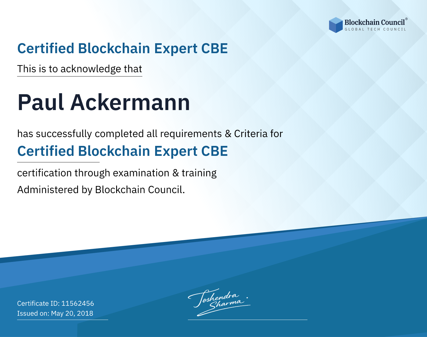Certified Blockchain Expert CBE