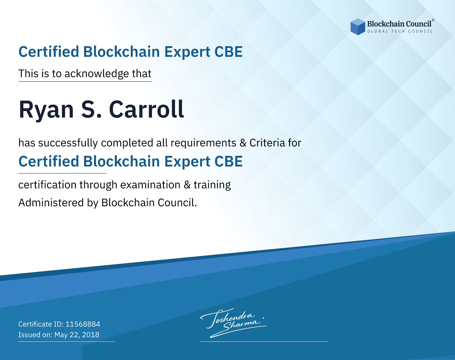 Certified Blockchain Expert CBE