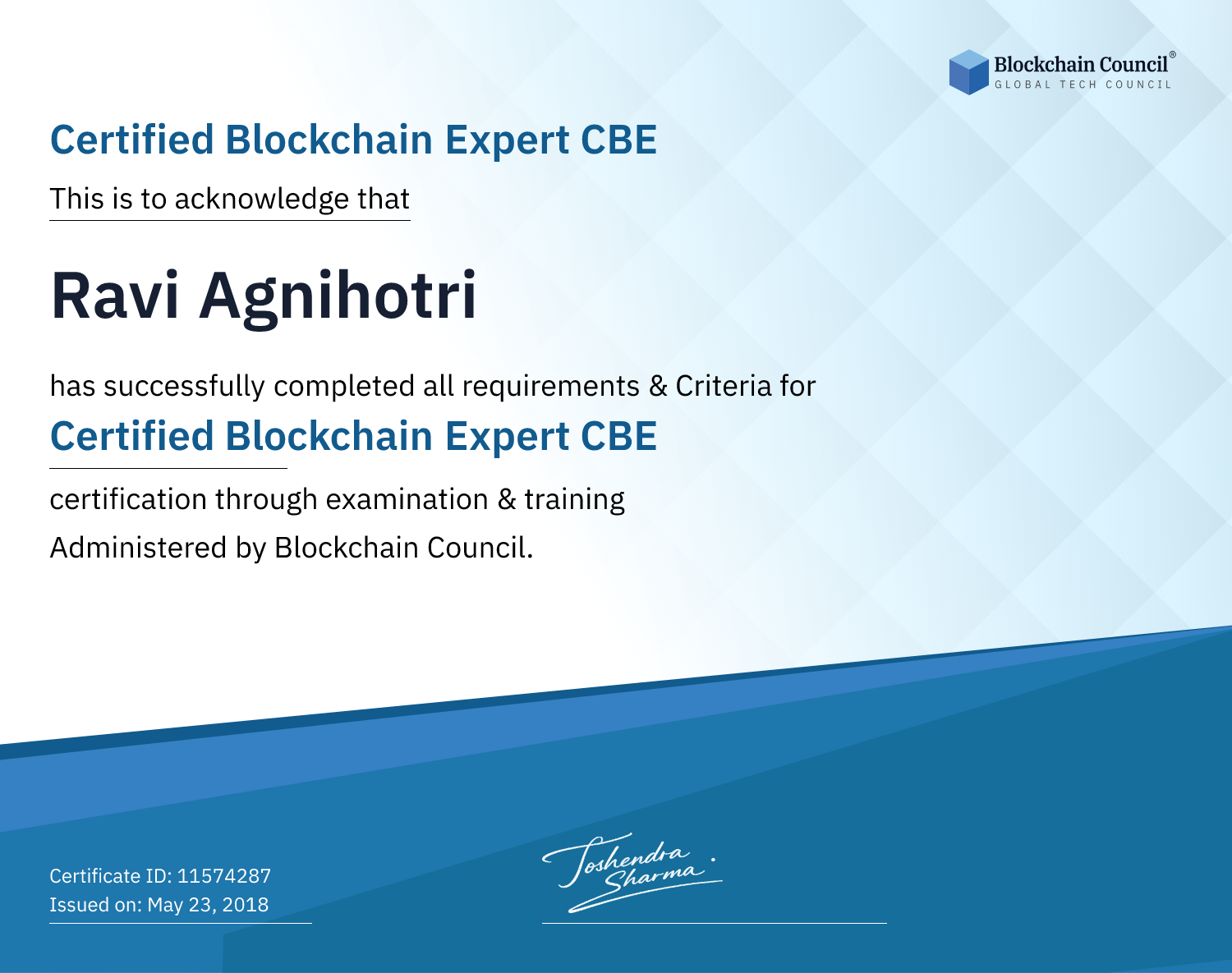 Certified Blockchain Expert CBE