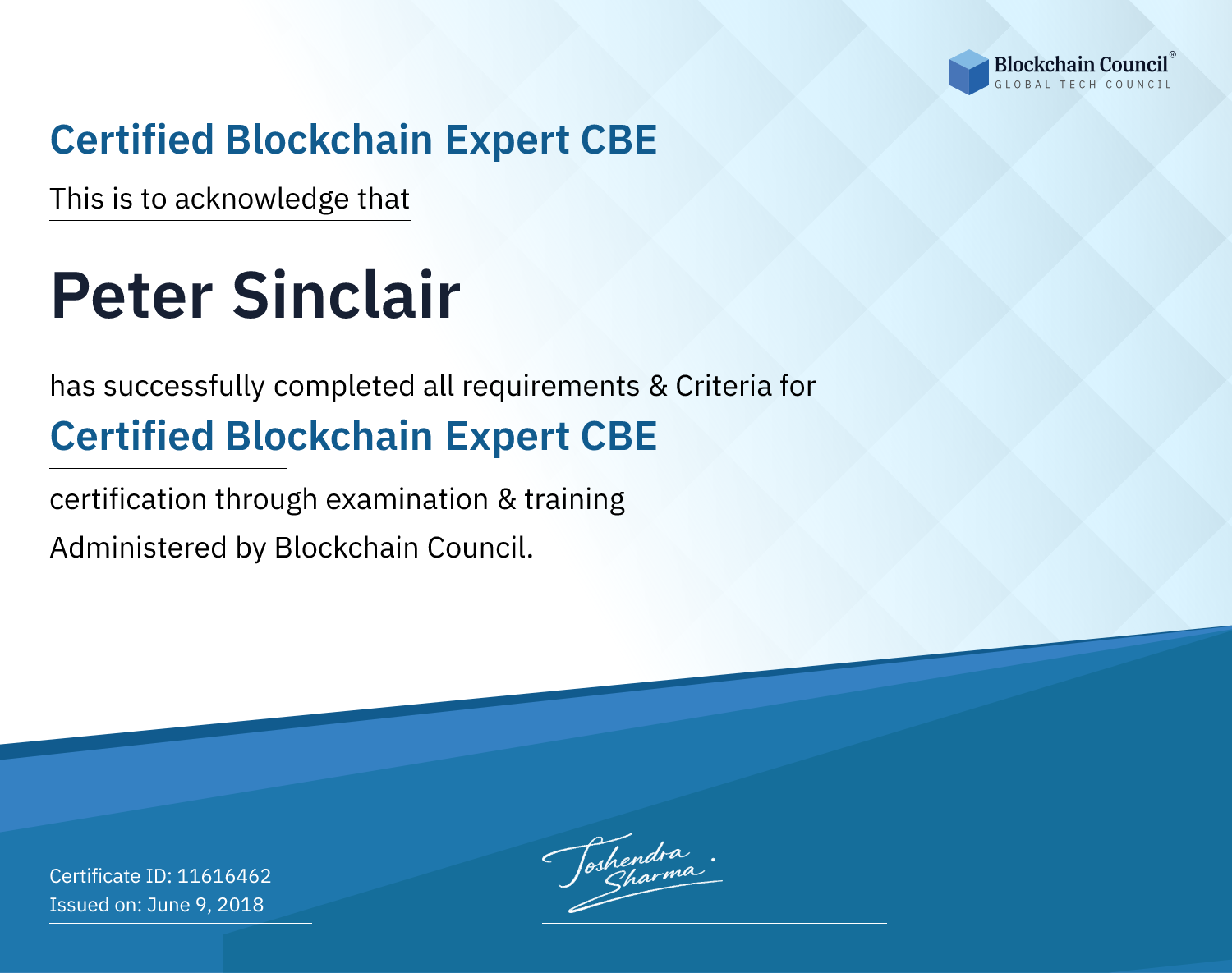 Certified Blockchain Expert CBE
