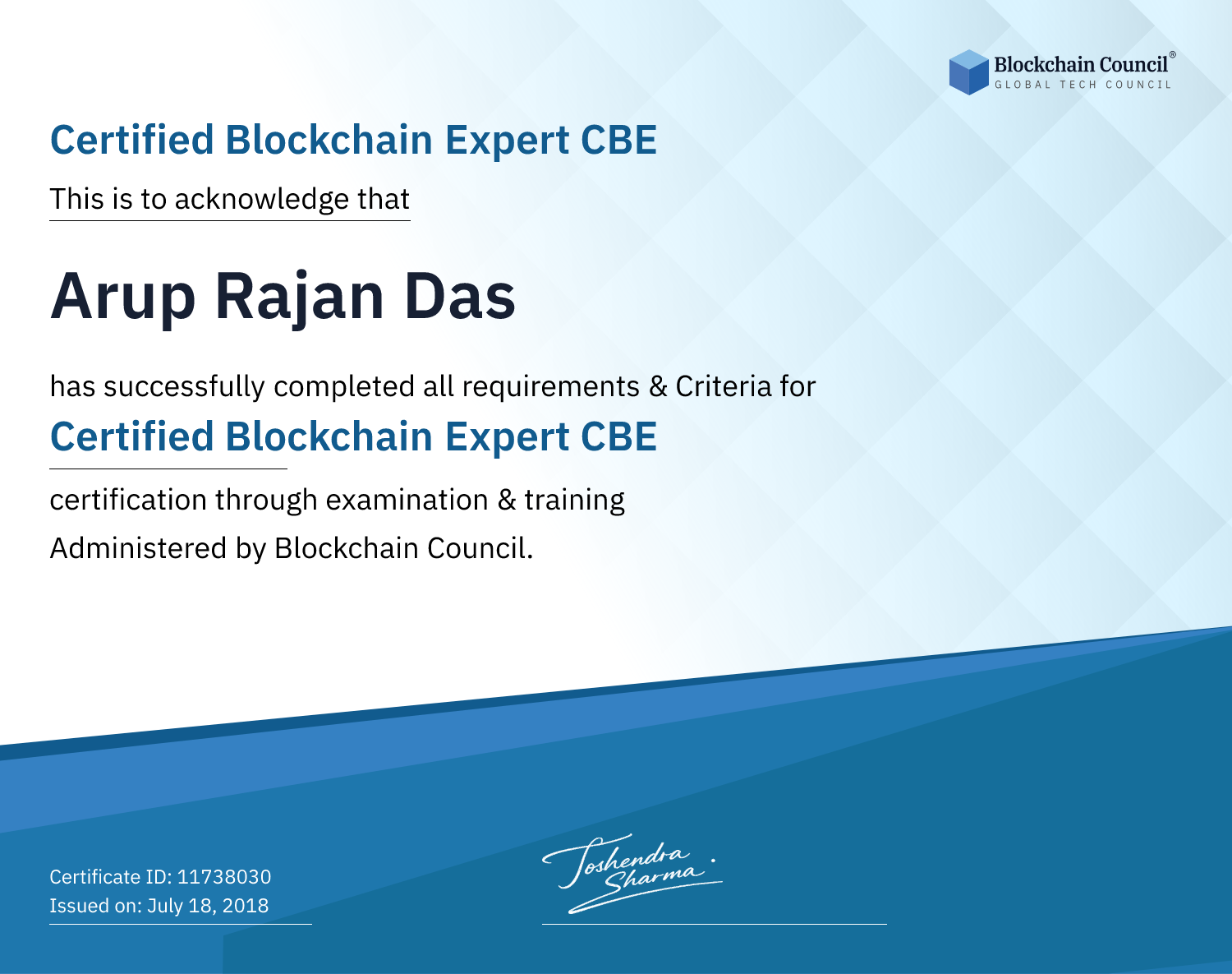 Certified Blockchain Expert CBE