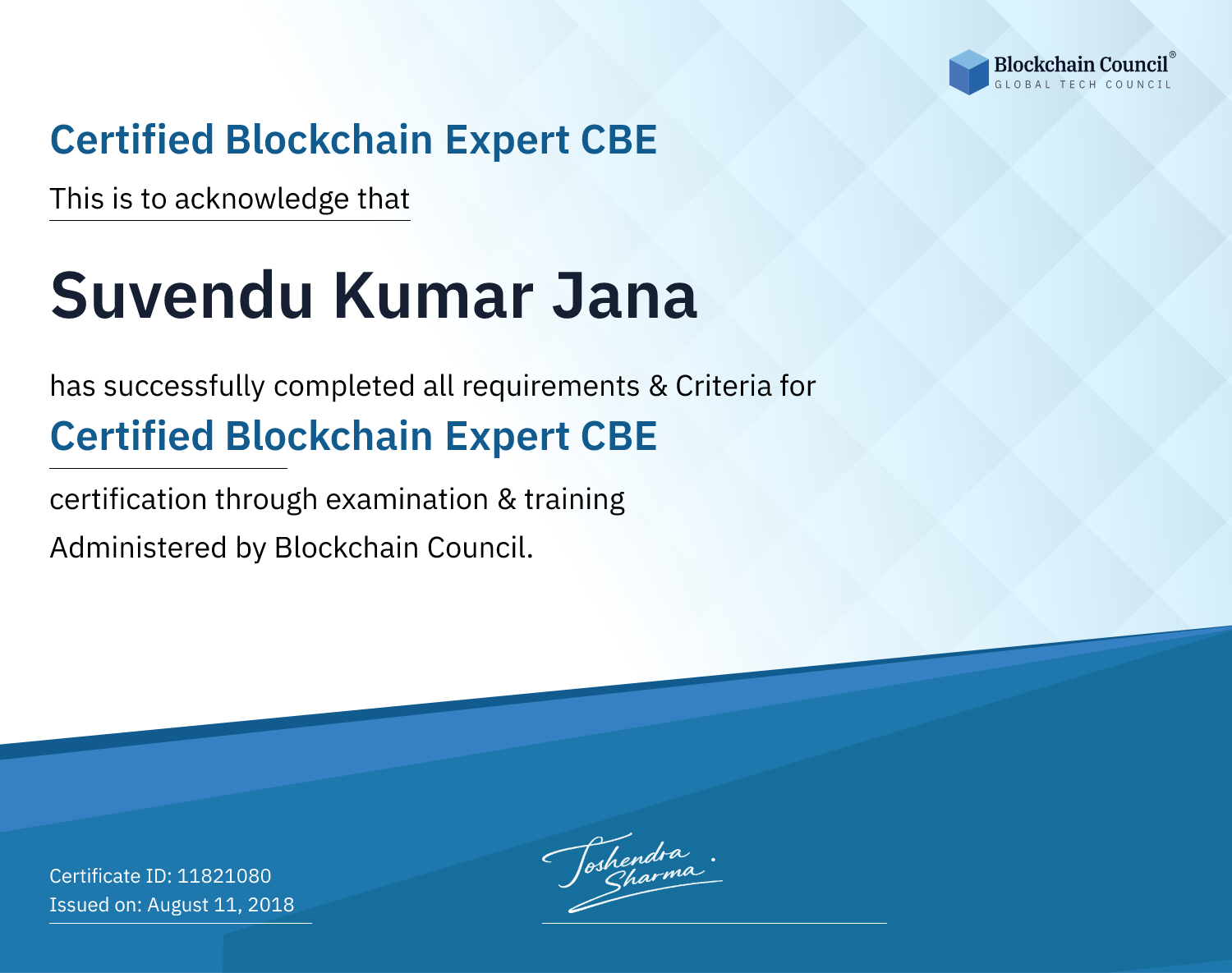 Certified Blockchain Expert CBE