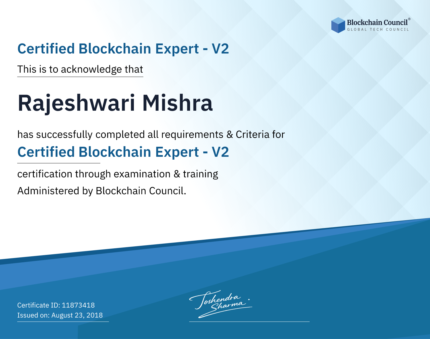 Certified Blockchain Expert - V2 