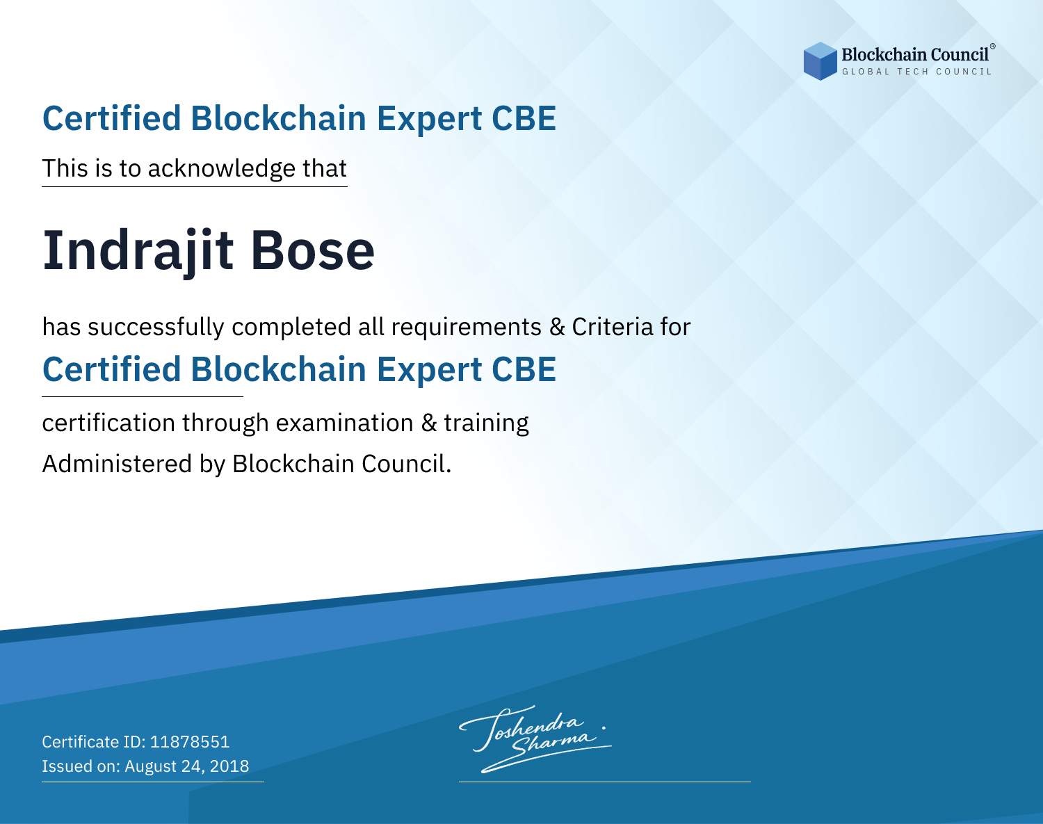 Certified Blockchain Expert CBE