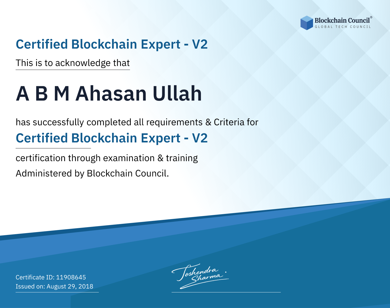 Certified Blockchain Expert - V2 
