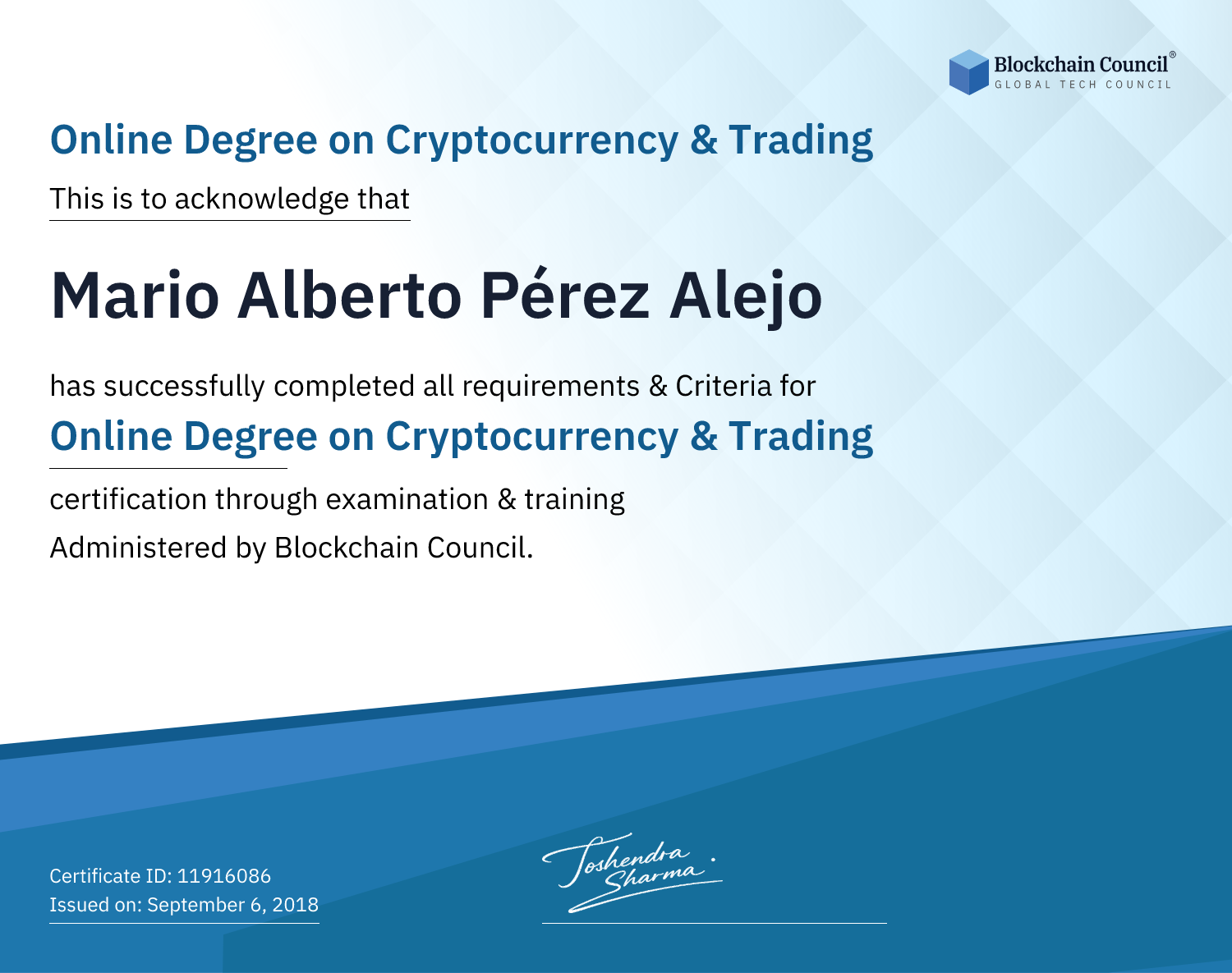 Online Degree on Cryptocurrency & Trading