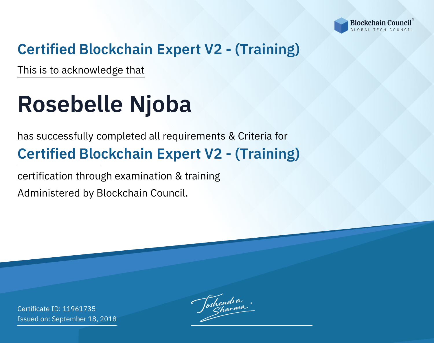 Certified Blockchain Expert V2 - (Training)