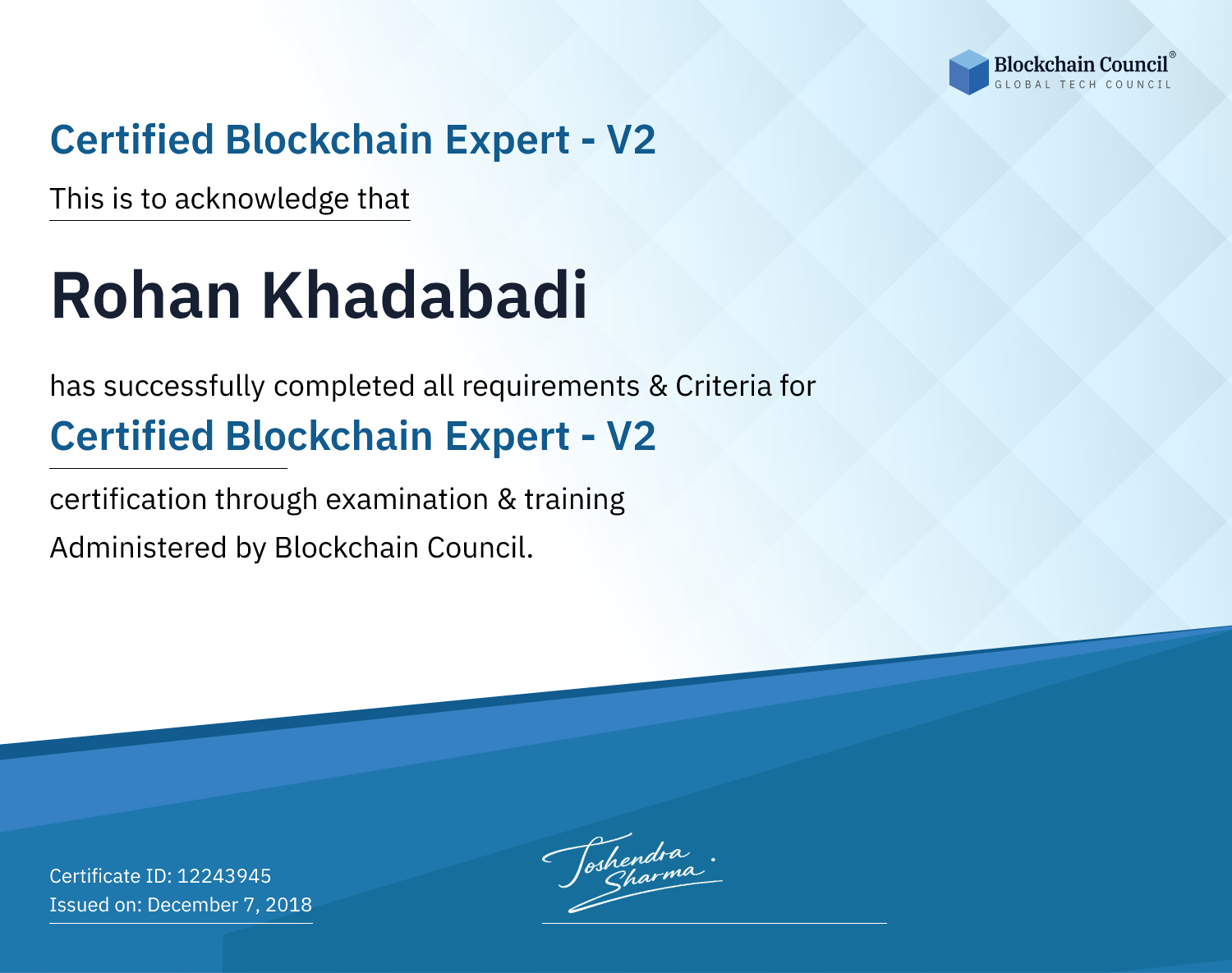 Certified Blockchain Expert - V2 
