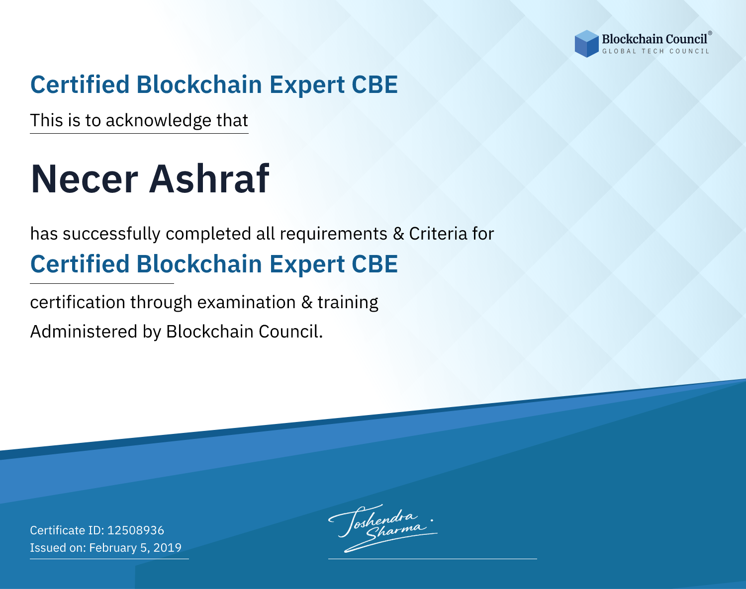 Certified Blockchain Expert CBE