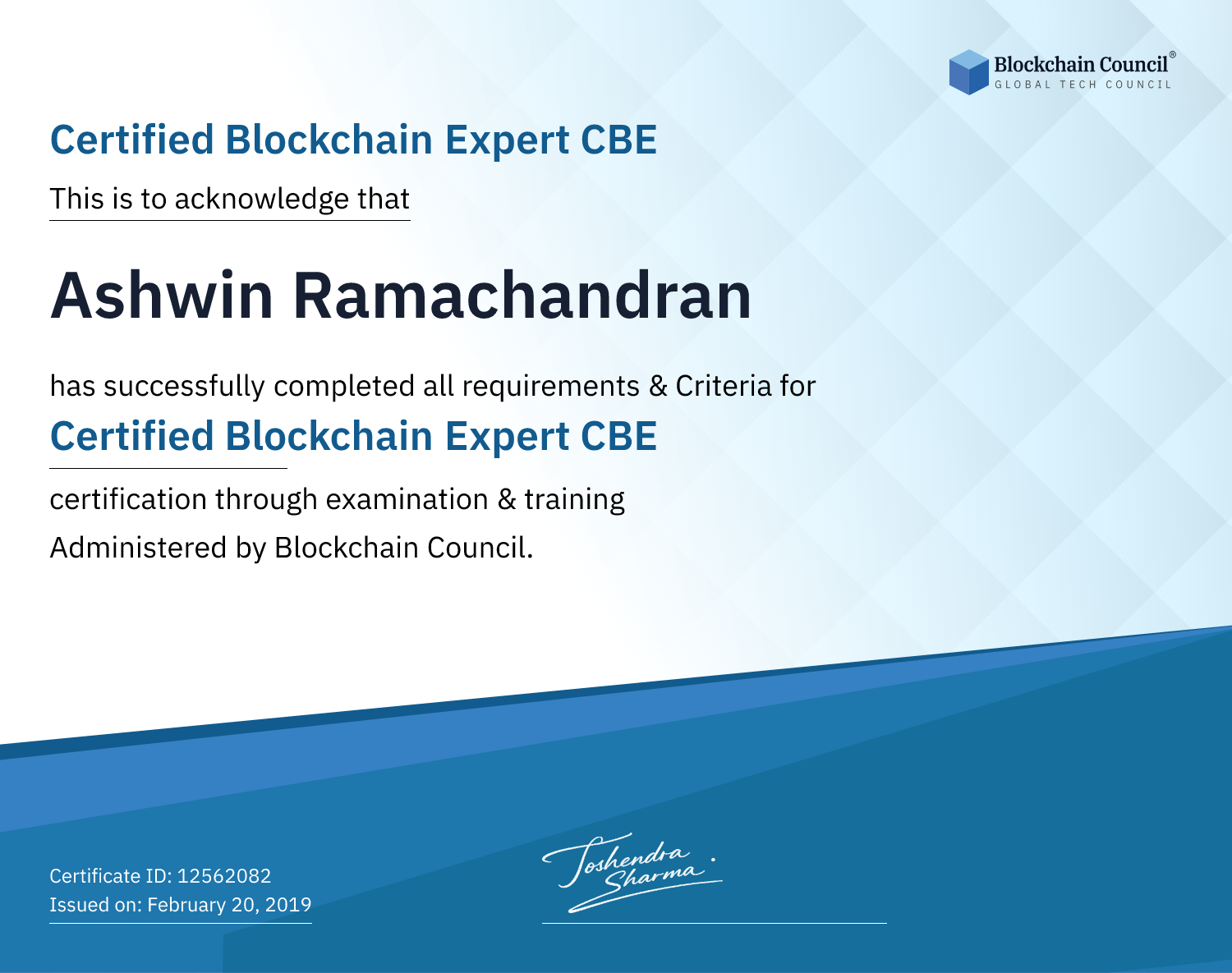 Certified Blockchain Expert CBE
