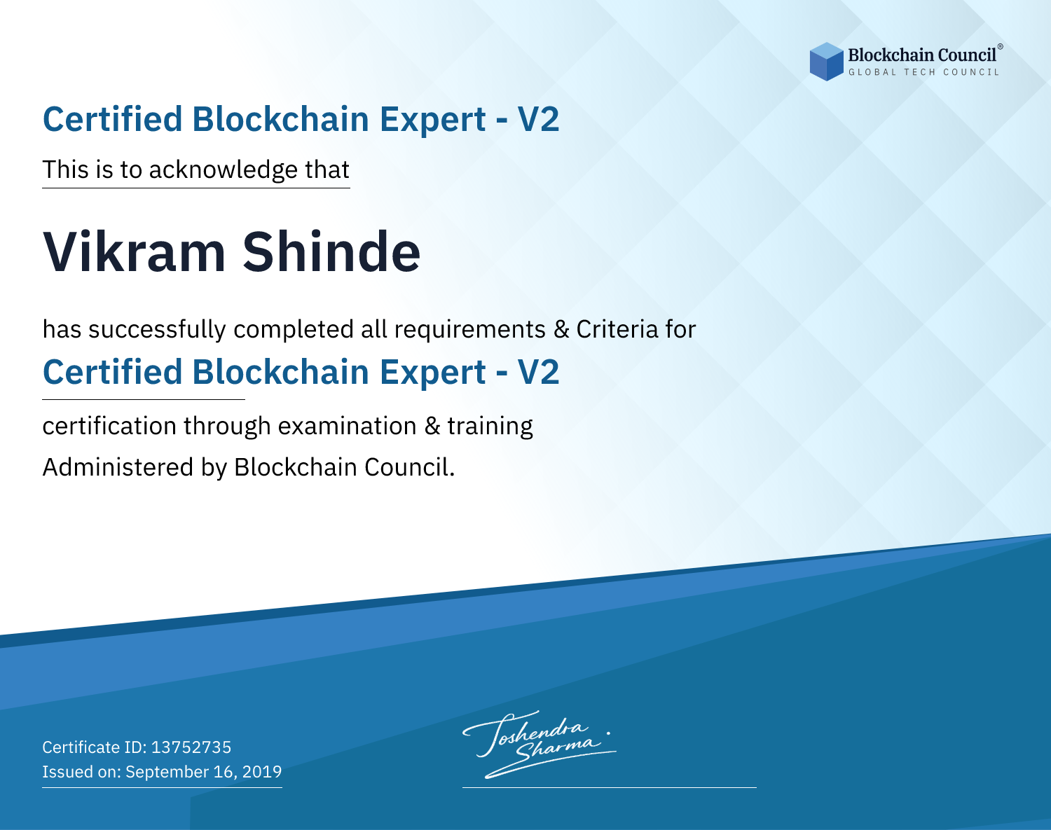 Certified Blockchain Expert - V2 
