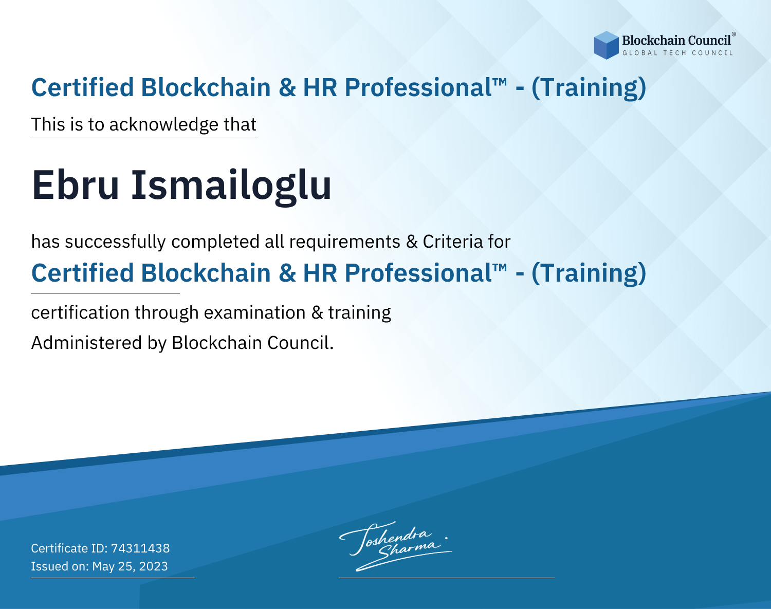 Certified Blockchain & HR Professional™ - (Training)