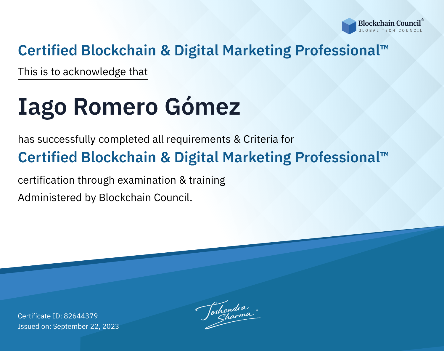 Certified Blockchain & Digital Marketing Professional™
