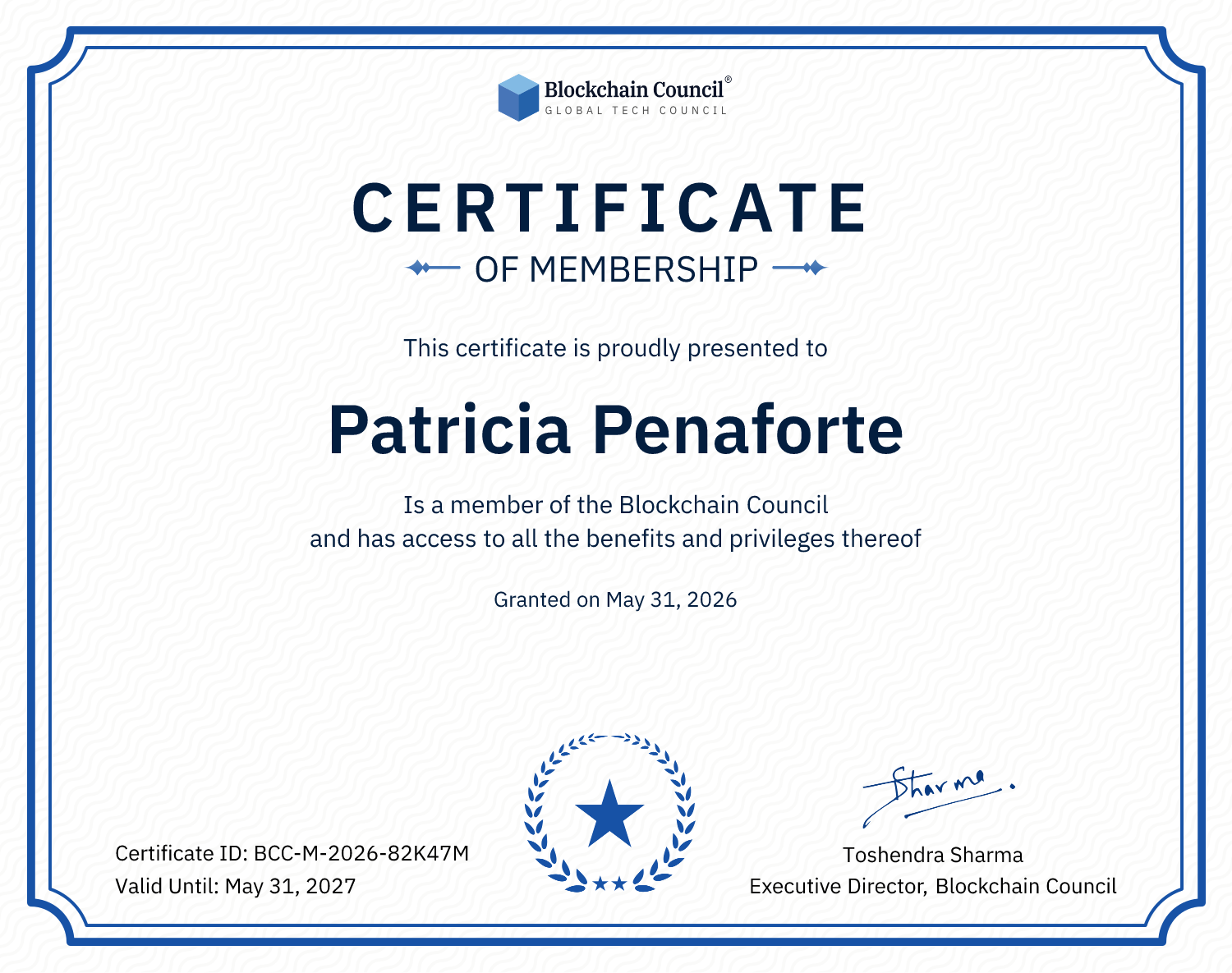Blockchain Council Membership