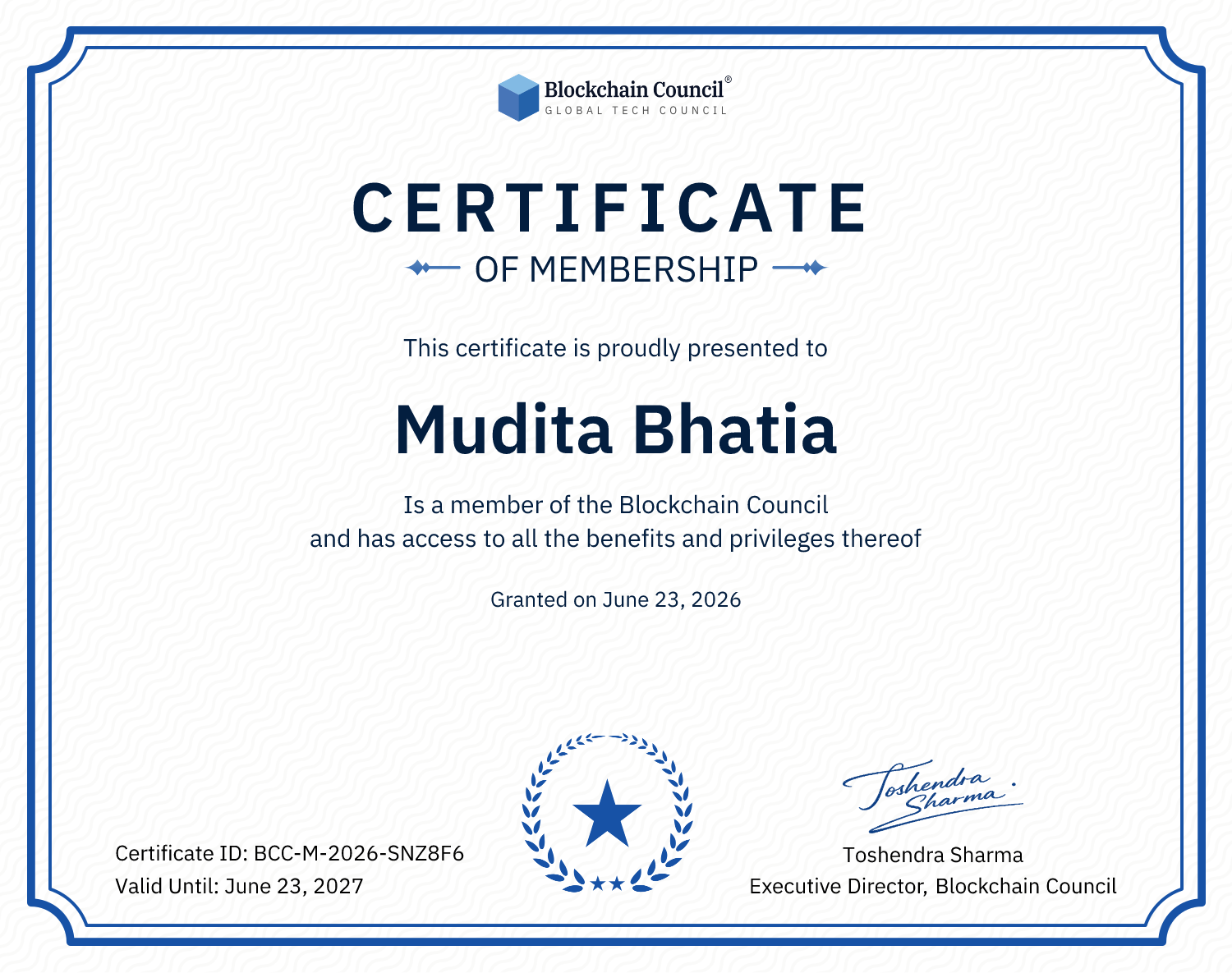 Blockchain Council Membership