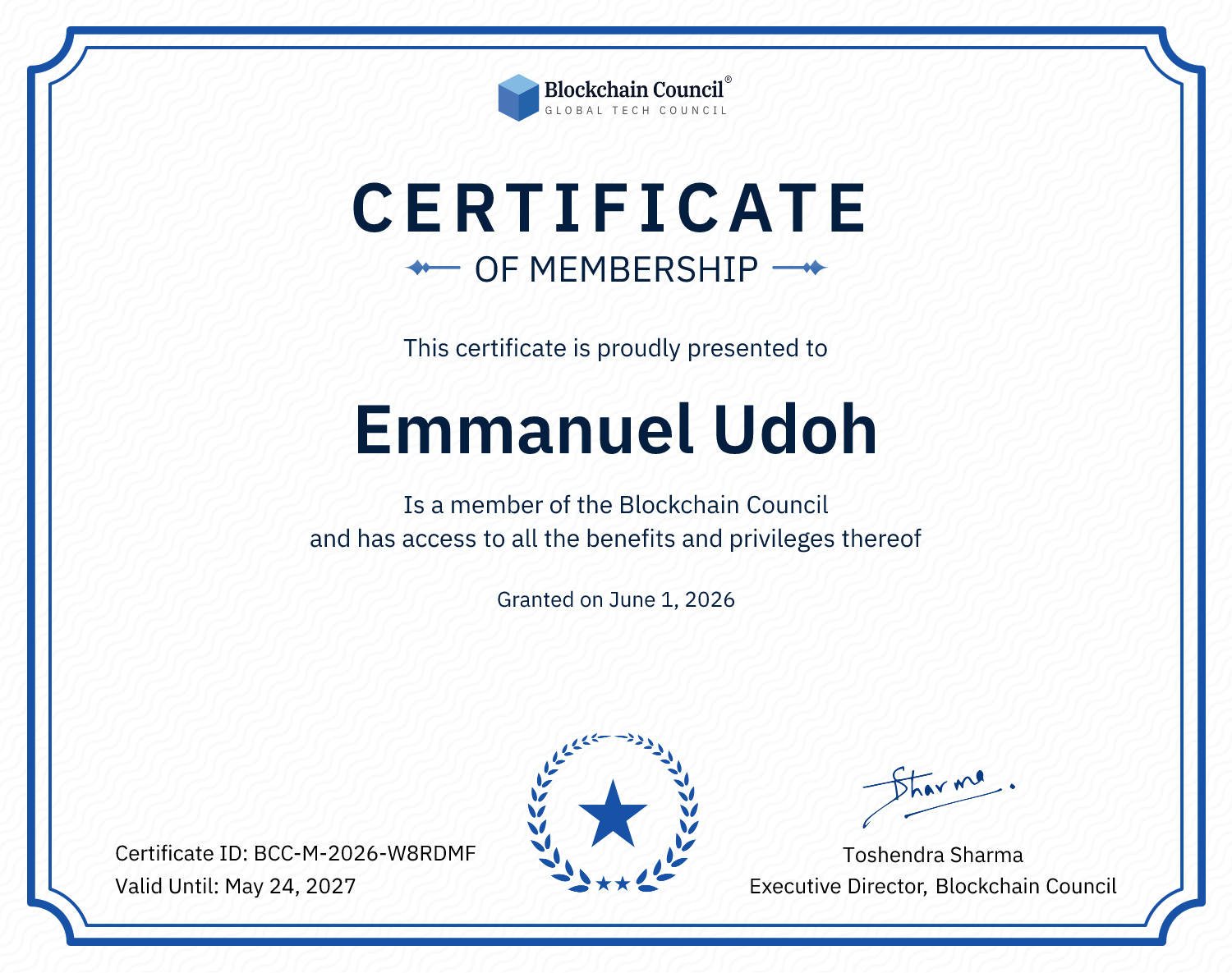Blockchain Council Membership