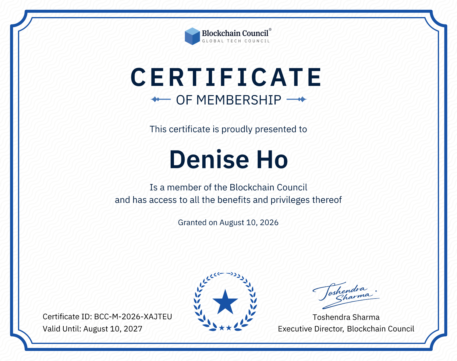 Blockchain Council Membership